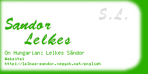 sandor lelkes business card